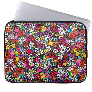 Fröhlicher Garten Laptopschutzhülle