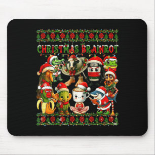 Fröhlicher Gehirnverrottung-hässliches Weihnachten Mousepad