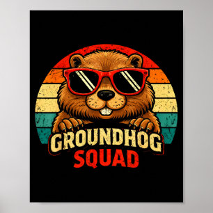 Fröhlicher Groundhog-Tag 2026 Feier Lustiger Groun Poster