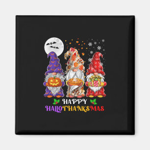 Fröhlicher Hallothanksmas Gnom Liebhaber Halloween Magnet