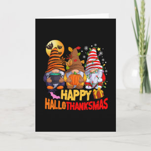 Fröhlicher Hallothanksmas Gnome Liebhaber Hallowee Karte