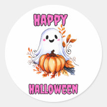 Fröhlicher Halloween-Geist - Pink