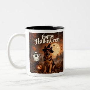 Fröhlicher Halloween-Hund-Becher Zweifarbige Tasse