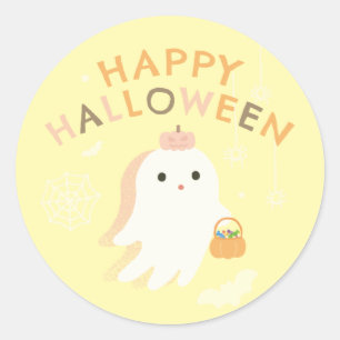 Fröhlicher Halloween-Klassik-Rundsticker Runder Aufkleber