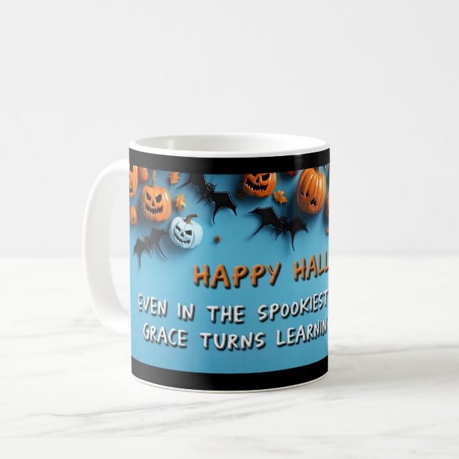 Fröhlicher Halloween-Lehrer-Mug Kaffeetasse (Vorderseite Links)