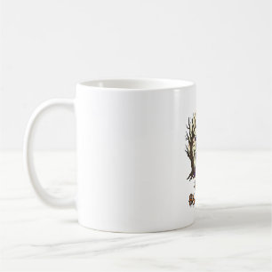 Fröhlicher Halloween-Mops-Henkerhut-Kessel-Kürbiss Kaffeetasse