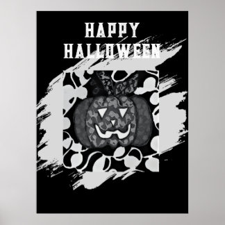 Fröhlicher Halloween-Plakat mit Kürbis-Design Poster