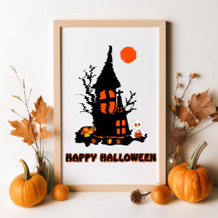 Fröhlicher Halloween-Plakat Poster