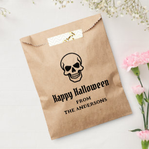 Fröhlicher Halloween-Schädel individuelle Name ode Geschenktütchen