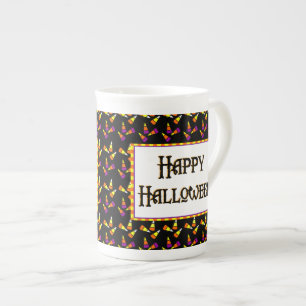 Fröhlicher Halloween-Süßigkeiten-Muster-Becher Prozellantasse
