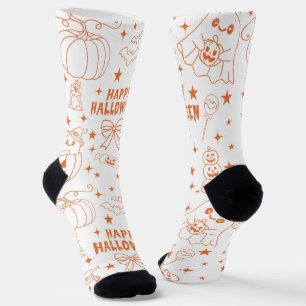 Fröhlicher Halloween-Text Socken
