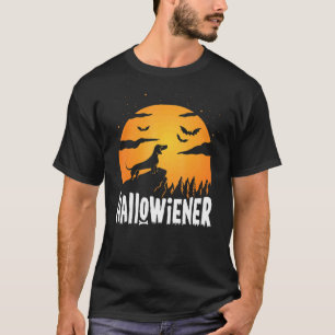 Fröhlicher Hallowiener Dackel Halloween Wiener Hun T-Shirt