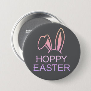 Fröhlicher Hase Pastell-Ostern-Knopf Button