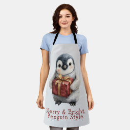 Fröhlicher & Heller Pinguin-Weihnachten Schürze