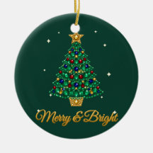 Fröhlicher & heller Weihnachtsbaum-Schmuck mit Rhi
