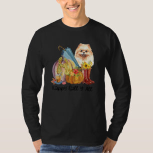 Fröhlicher Herbst euch alle Pomeranian Hundemama K T-Shirt