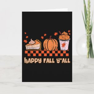 Fröhlicher Herbst euch allen Halloween Kürbiskuche Karte