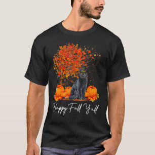 Fröhlicher Herbst euch allen Kürbis-Katze Erntedan T-Shirt