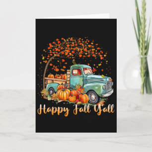 Fröhlicher Herbst für Euch alle Kürbiswagen Herbst Karte