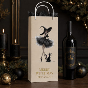 Fröhlicher Hexen-Wein-Geschenkbox – Gothic Hexe &  Geschenktüte Für Weinflaschen