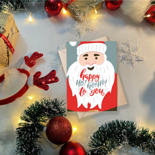 Fröhlicher Ho Ho Ho Weihnachtsgruß flach Feiertagskarte