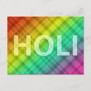 fröhlicher Holi : Festival der Farbe und des Frühl Postkarte