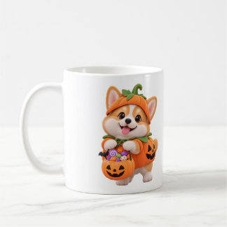 Fröhlicher Howl-o-ween Süßer Kürbis Corgi Hallowee Kaffeetasse
