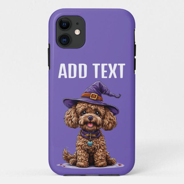 Fröhlicher Hund mit einem Hexenhut Case-Mate iPhone Hülle (Rückseite)