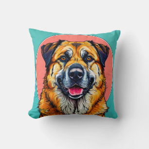 🐾 Fröhlicher Hund Pop-Art-Dekor 🐾 Kissen