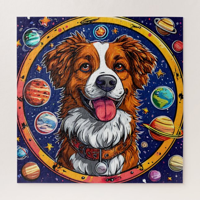 Fröhlicher Hund Puzzle (Vertikal)
