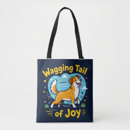 Fröhlicher Hundeliebhaber-Totebag mit wedelndem Sc