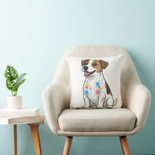 Fröhlicher Jack Russell Spritzspaß Kissen