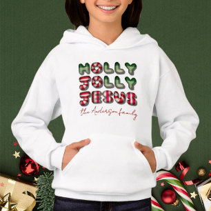 Fröhlicher Jesus 3D Optik dicke Bonbon-Kinder Hoodie