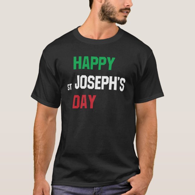 Fröhlicher Joseph-Tag: Religiöser Urlaub T-Shirt (Vorderseite)