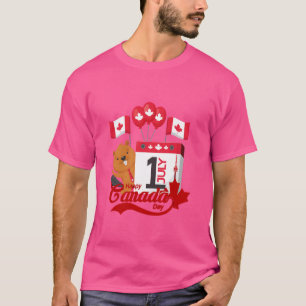 Fröhlicher Kanada-Tag Lustiger kanadischer Waldmur T-Shirt