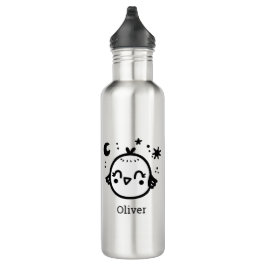 Fröhlicher Kick - Kawaii Bird Line Art" Edelstahlflasche