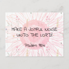 Fröhlicher Klang 2 Psalm 98:4 Christliche Schrift Postkarte