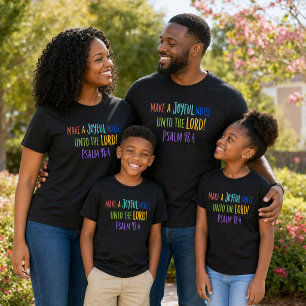 Fröhlicher Klang - Farbige Christliche Familie T-Shirt