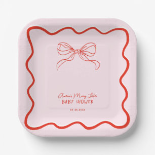 Fröhlicher Kleiner Baby Shower Handgezeichnetes We Pappteller