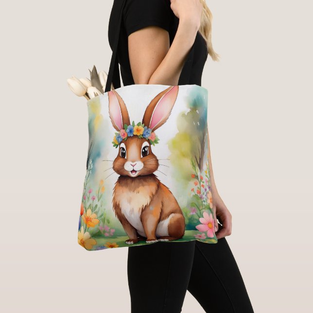 Fröhlicher kleiner brauner Hase 1, Ostern (Von Nahem)