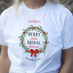 Fröhlicher kleiner Weihnachts-Bridal-Shower T-Shirt
