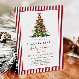 Fröhlicher kleiner Weihnachtsbaum-Baby-Shower Einladung