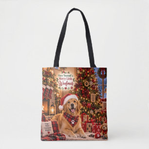 Fröhlicher kleiner Woofmas-Weihnachtshund-Tote