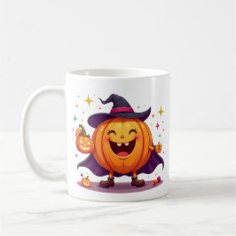 Fröhlicher Kürbis-Hexen-Becher mit Halloween-Spaß Kaffeetasse