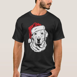 Fröhlicher Lab Santa Hund auf Labrador Retriever W T-Shirt
