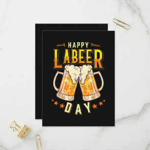 Fröhlicher Labeer-Tag Lustiger Labor Day Einladungspostkarte