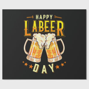 Fröhlicher Labeer-Tag Lustiger Labor Day Geschenkpapier