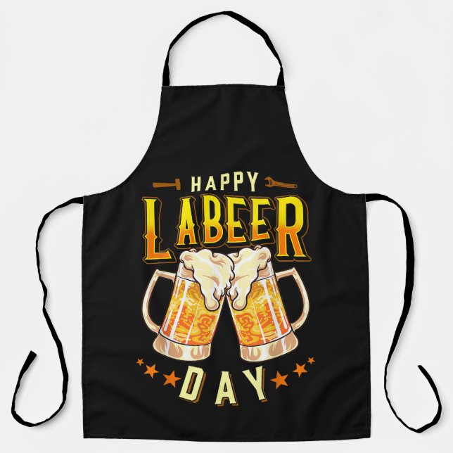 Fröhlicher Labeer-Tag Lustiger Labor Day Schürze (Vorderseite)