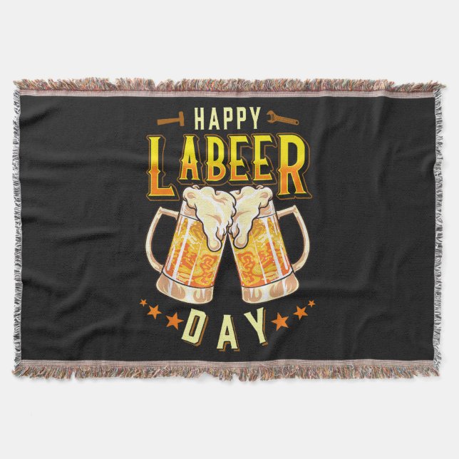 Fröhlicher Labeer-Tag Lustiger Tag der Arbeit Decke (Vorderseite)