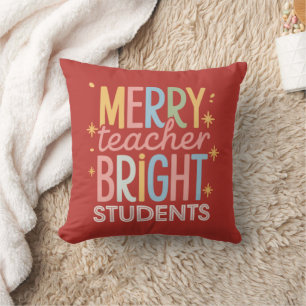 Fröhlicher Lehrer Helle Schüler Weihnachten Lustig Kissen